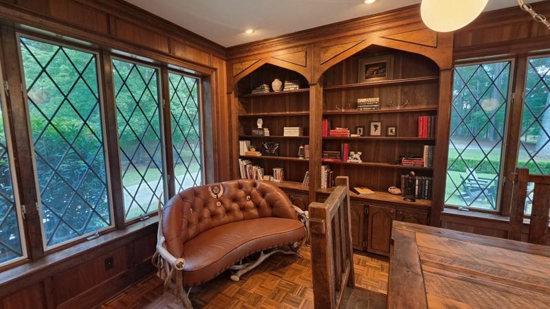 The grand library dining room