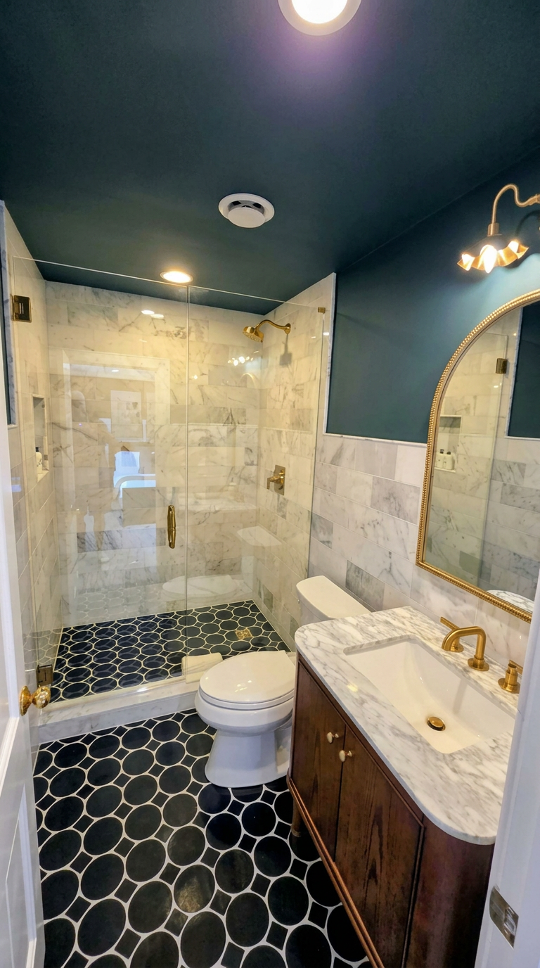 Designer guest bath